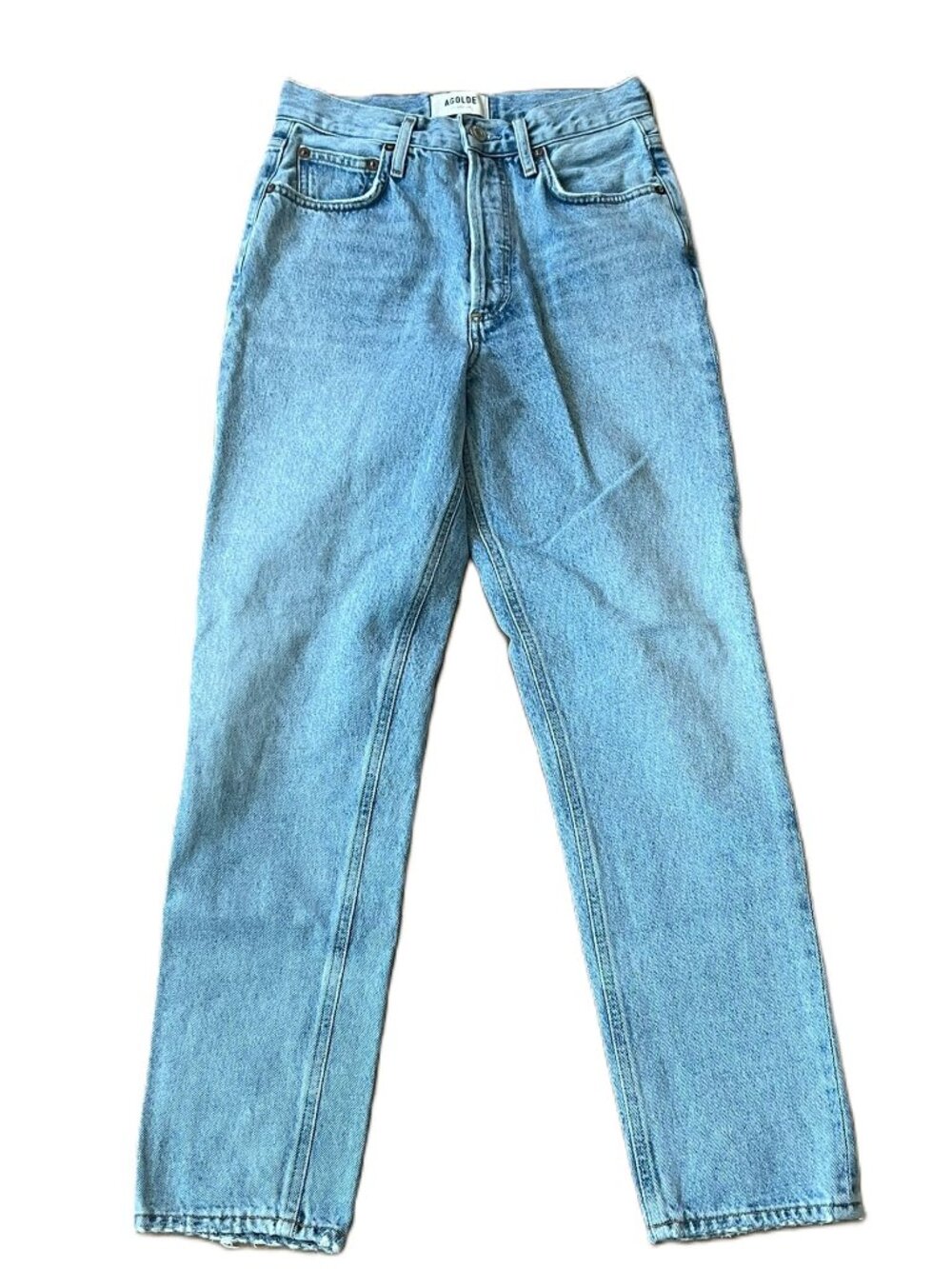 Agolde High Rise Relaxed Fit Jeans Button Fly 100% Cotton Style Name Fen Size 24